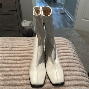 Women's White Ankle Boots